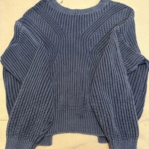 Elegant Navy Knit Sweater for Women